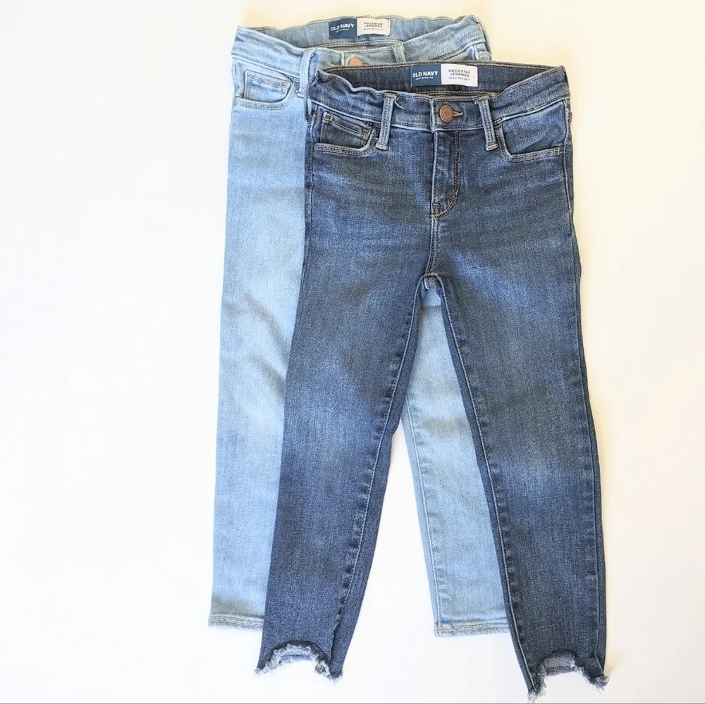 Girls Old Navy 360° Stretch Rockstar Jeans Bundle